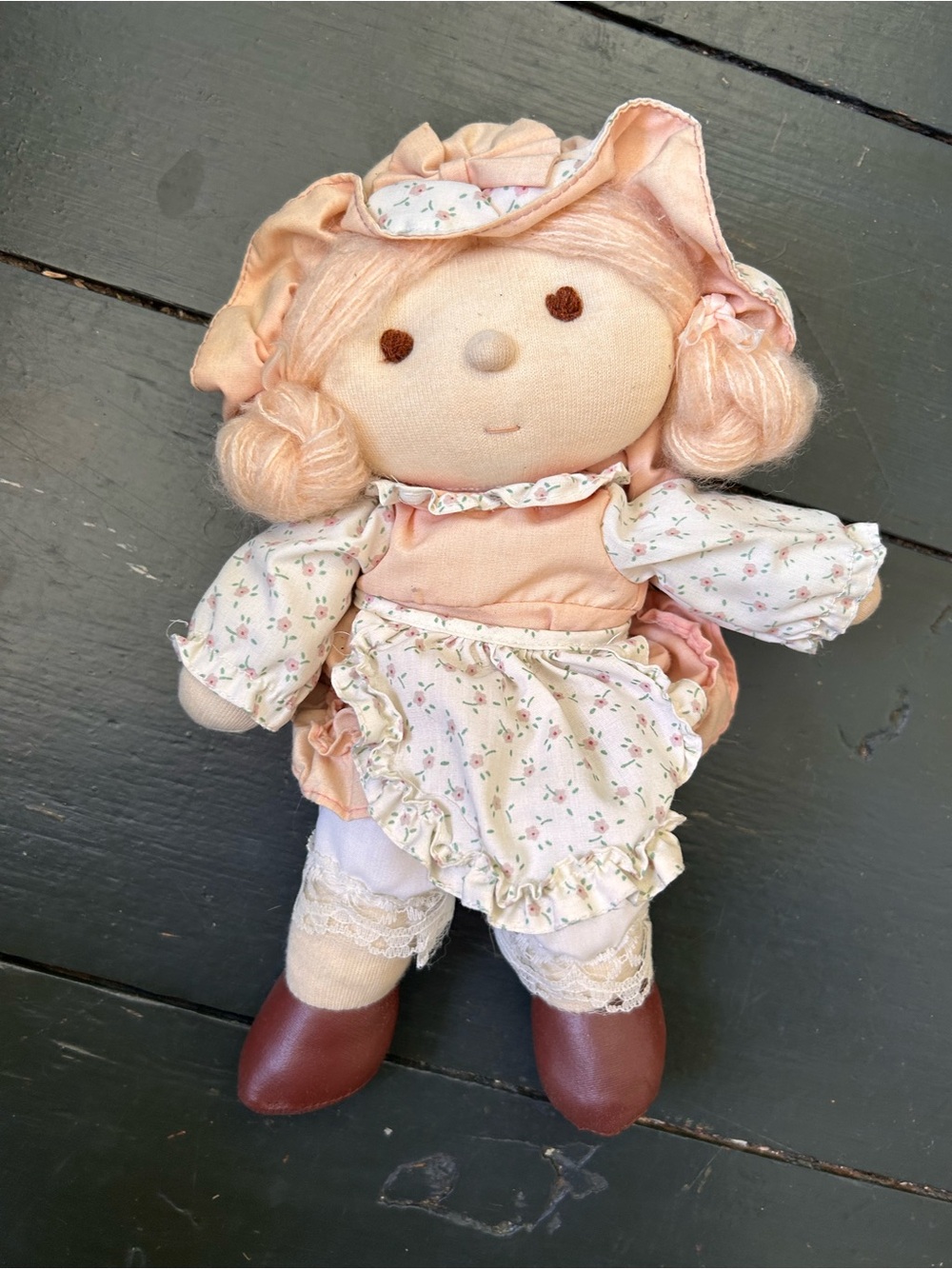 Vintage Russ Berrie Carolyn Doll Blonde Hair Brown Eyes